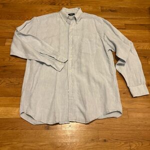 Light Blue Men's Linen medium Shirt